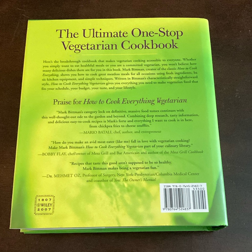 How to Cook Everything Vegetarian Cookbook - Green Cover - Picture 4 of 4